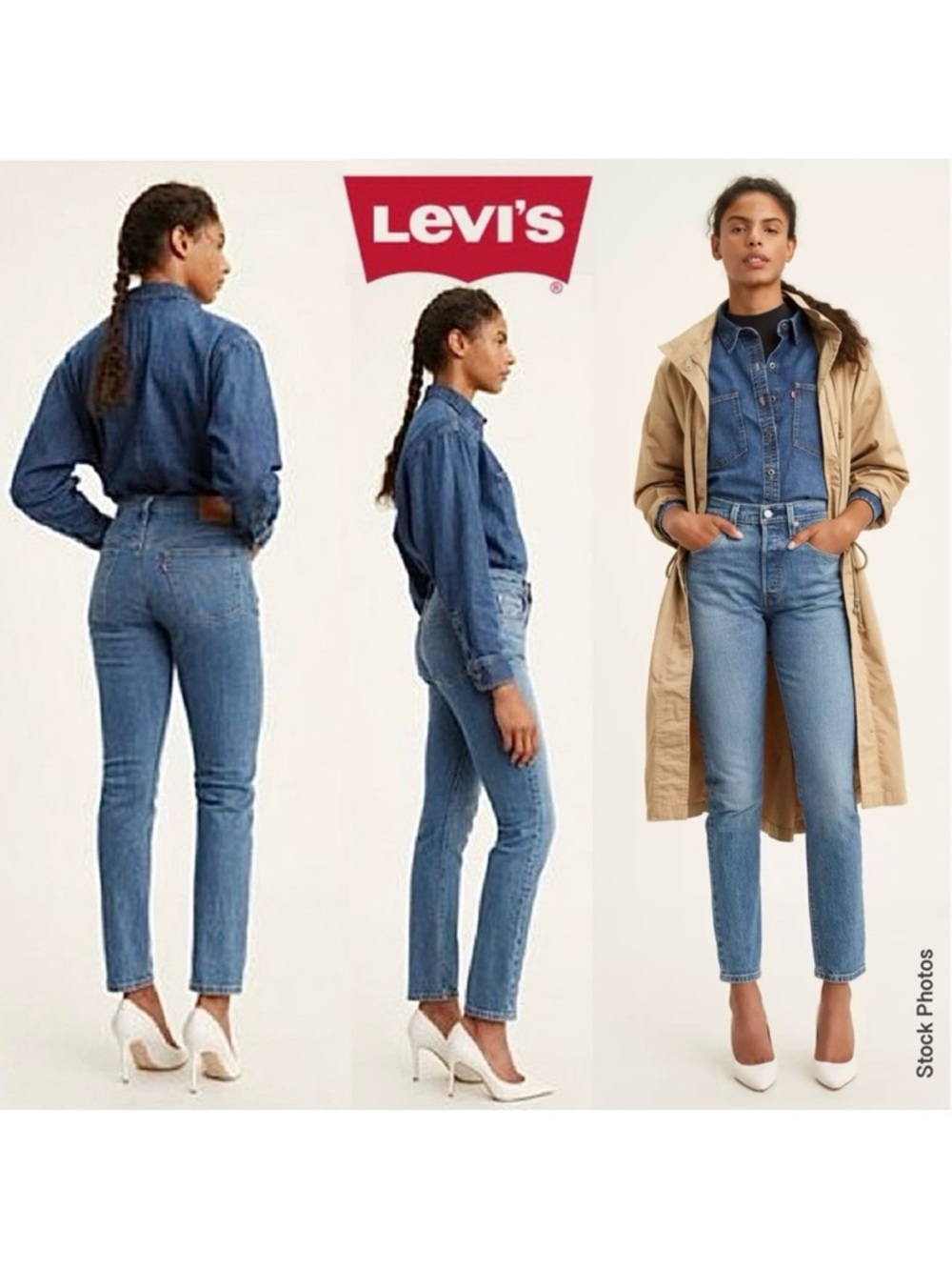 LEVI’S Premium 501-S High-Rise Skinny Button-Fly Jeans (W29 L30)
